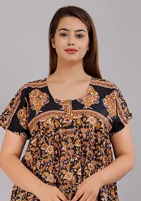 Trendy Cotton Brown Short Sleeves Nightwear For Women-thumb2