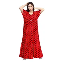 Stylish Embellished rich long Printed nightwear Combo Pack of 2-thumb1