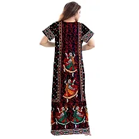 Mudrika Fashion Women Soft Cotton Nightwear Gown Nighties Sleepwear Solid Maxi Dress (Multicolor) Combo Pack of 2 Peice-thumb2