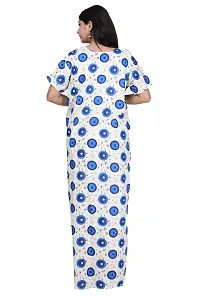 Elegant Cotton Blend Printed Maternity Feeding Nighty For Women-thumb1