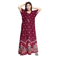 Stylish Embellished rich long Printed nightwear Combo Pack of 2-thumb3