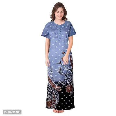 Stylish Embellished rich long Printed nightwear Combo Pack of 2-thumb4