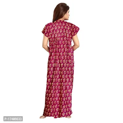 Elegant Multicoloured Cotton Printed Nighty For Women Combo Pack Of 2-thumb4