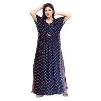 JVSP Women's Fashion Cotton Printed Full Length Maxi Night Gown Maternity Wear Kaftan Maxi Nighty (Combo Pack of 2)-thumb3