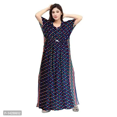 JVSP Women's Fashion Cotton Printed Full Length Maxi Night Gown Maternity Wear Kaftan Maxi Nighty (Combo Pack of 2)-thumb4