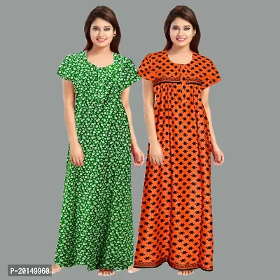 Stylish Cotton Nightdress For Women Pack Of 2