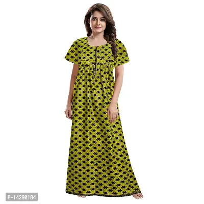 JVSP Women's 100% Cotton Printed Attractive Maxi Maternity Wear Comfortable Nightdresses ( Combo Pack of 2 PCs.)-thumb4