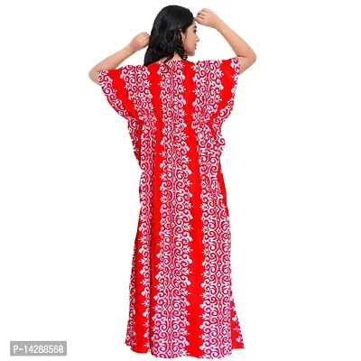 Lorina Women's Pure Cotton Printed Kaftan/Nightgown/Nighty/Maxi/Nightdress-thumb3