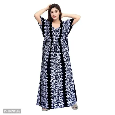 Stylish Embellished rich long Printed nightwear Combo Pack of 2-thumb2