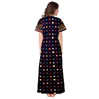 Nandini Women's Cotton Block Print Maxi Nighty (ComboNT7608 L Pink, Green_Pink, Green_L)-thumb2