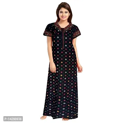 JVSP 100% Cotton Nighty for Women || Long Length Printed Nighty/Maxi/Night Gown/Night Dress/Nightwear Inner  Sleepwear for Women's (Combo Pack of 2)-thumb4