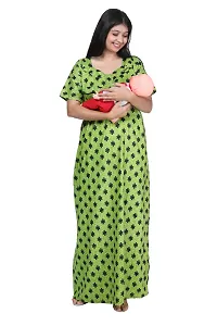 Women Printed Feeding Nighty For Maternity Wear In Amazing Colors And Best Fabric Pack Of 2-thumb1