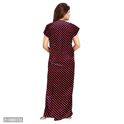 Stylish Embellished rich long Printed nightwear Combo Pack of 2-thumb5