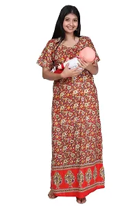 Women Printed Feeding Nighty For Maternity Wear In Amazing Colors And Best Fabric Pack Of 2-thumb3