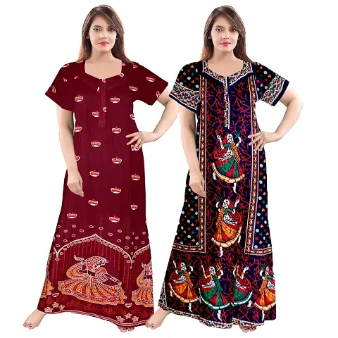 Stylish Fancy Nighty Combo For Women Pack Of 2