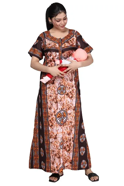 Elegant Blend Maternity Feeding Nighty For Women