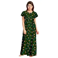 Nandini Women's Cotton Block Print Maxi Nighty (ComboNT6870 XXL Beige, Orange_Beige, Orange_2XL)-thumb3