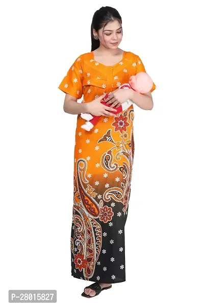 Women Printed Feeding Nighty For Maternity Wear In Amazing Colors And Best Fabric Pack Of 2-thumb4