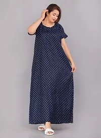 JVSP Stylish Cotton Printed Nighty for Women Sleepwear Half Sleeve Night Dress Maternity Wear Kaftan Maxi Full Lengh Nightdresses Combo of 2 Nighty-thumb1