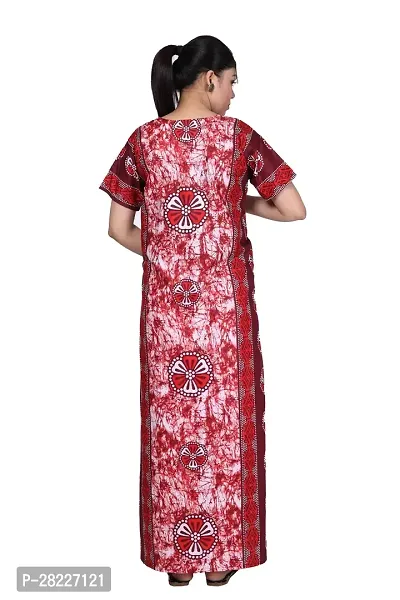 Elegant Cotton Blend Printed Maternity Feeding Nighty For Women-thumb2