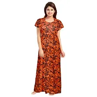 JVSP 100% Cotton Nighty for Women || Long Length Printed Nighty/Maxi/Night Gown/Night Dress/Nightwear Inner  Sleepwear for Women's (Combo Pack of 2)-thumb1