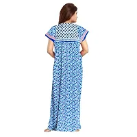 Nandini Women's Cotton Block Print Maxi Nighty (Pack of 2, Red  Blue, XX-Large)-thumb2