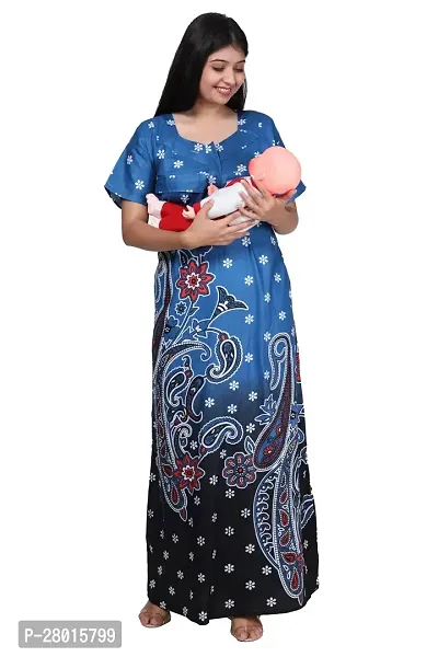 Women Printed Feeding Nighty For Maternity Wear In Amazing Colors And Best Fabric Pack Of 2-thumb4