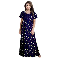 JVSP Women's Pure Cotton Printed Attractive Maxi Maternity Wear Comfortable Nightdresses ( Combo Pack of 2 PCs.)-thumb3