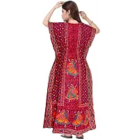 Mudrika Women's Cotton Printed Nightwear Kaftan/Nighty/Maxi/Gown/Nightdress-thumb4