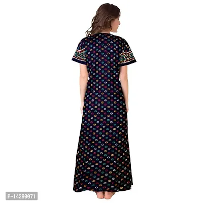 Khushi Print Women's Cotton Printed Ankle Length Nighty (SON7082 L_Multicolor_L)-thumb2