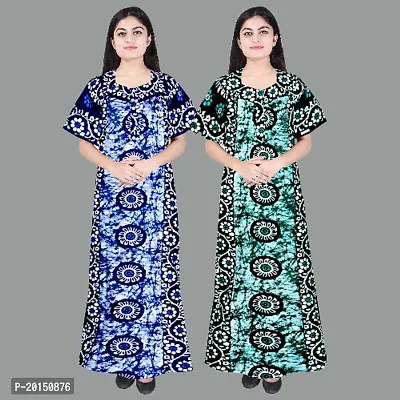 Stylish Cotton Nightdress For Women Pack Of 2-thumb0