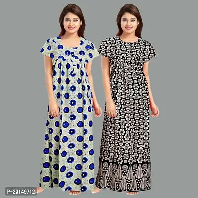 Stylish Cotton Nightdress For Women Pack Of 2-thumb0