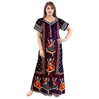 Mudrika Fashion Women Soft Cotton Nightwear Gown Nighties Sleepwear Solid Maxi Dress (Multicolor) Combo Pack of 2 Peice-thumb1