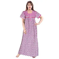 Mudrika Women's Pure Cotton Regular Jaipuri Maxi Nighty (Multicolor, Free Size)-thumb3