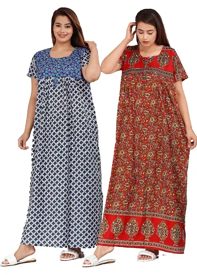 Elegant Nighty For Women Combo Pack Of 2