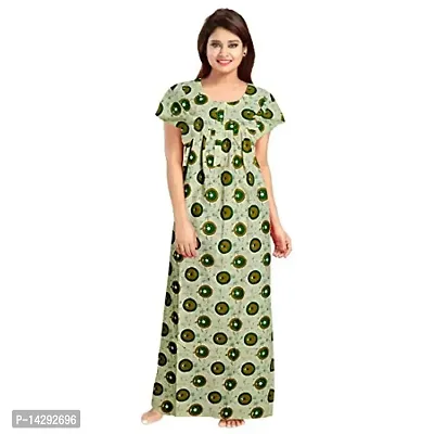 Nandini Women's Fashionable Cotton Printed Nighty Nightwear Nightdress Nighty Long Maxi Free Size Nighties Combo ( Pack of 2 )-thumb4