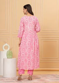 Stylish Pink Cotton Printed Kurta, Bottom and Dupatta Set For Women-thumb3