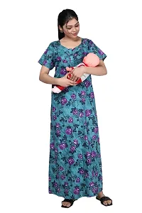 Women Printed Feeding Nighty For Maternity Wear In Amazing Colors And Best Fabric Pack Of 2-thumb1