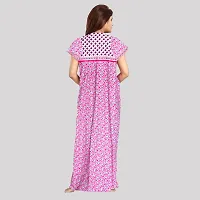 Elegant Multicoloured Cotton Printed Nighty For Women Combo Pack Of 2-thumb3