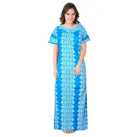 JVSP 100% Cotton Nighty for Women || Full Length Printed Nighty/Maxi/Night Gown/Night Dress/Nightwear Inner  Sleepwear for Women's (Combo Pack of 2)-thumb3