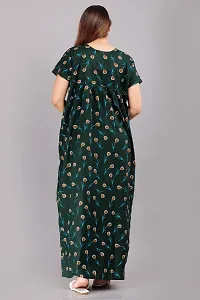 Trendy Cotton Green Short Sleeves Nightwear For Women-thumb2