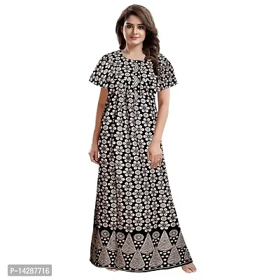 JVSP Women's 100% Cotton Printed Attractive Maxi Maternity Wear Comfortable Nightdresses ( Combo Pack of 2 PCs.)-thumb2