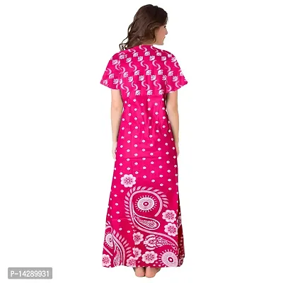 JVSP Women's Cotton Printed Attractive Maternity Wear Comfortable Maxi Nightdresses ( Combo Pack of 2 PCs.)-thumb3