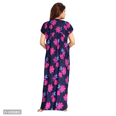 Nandini Women's Printed Cotton Maxi Nighty - Combo Pack of 2 Pieces ( Multicolour , XXL )-thumb3