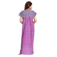 Nandini Women's Cotton Block Print Maxi Nightdress (ComboNT7117 L Multicolor_Multicolor_L)-thumb2