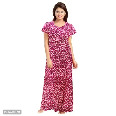 JVSP Women's 100% Cotton Printed Attractive Maxi Maternity Wear Comfort Nightdresses ( Combo Pack of 2 PCs.)-thumb4