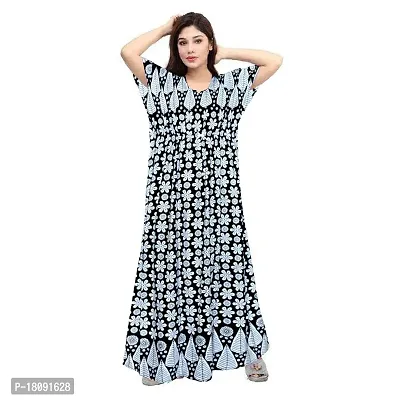 Stylish Embellished rich long Printed nightwear Combo Pack of 2-thumb2