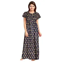 JVSP Women's 100% Cotton Printed Regular Maxi Maternity Wear Sleepwear Nightdresses ( Pack of 2 PCs.)-thumb1