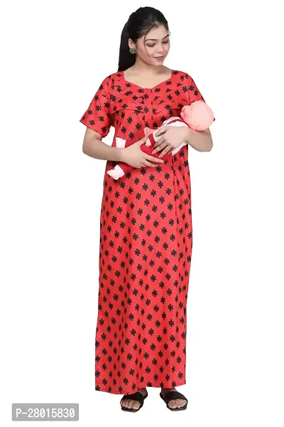 Women Printed Feeding Nighty For Maternity Wear In Amazing Colors And Best Fabric Pack Of 2-thumb4