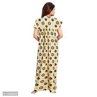 Nandini Women's Fashionable Cotton Printed Nighty Nightwear Nightdress Nighty Long Maxi Free Size Nighties Combo ( Pack of 2 )-thumb3